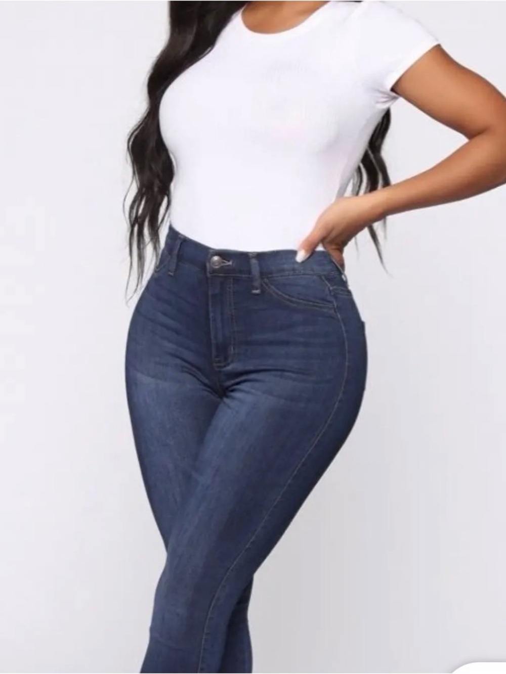 Fashion Nova Emma High-Waist Blue Women's Jeans